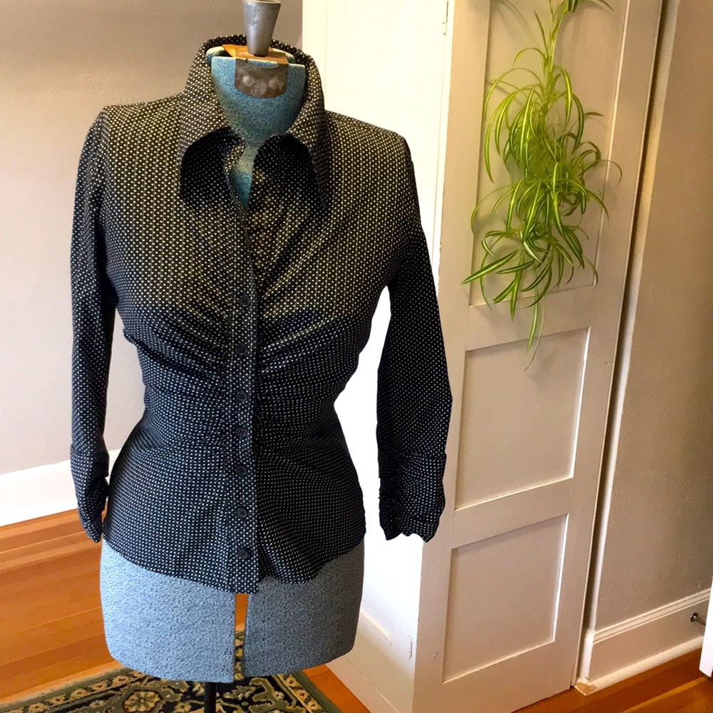 Fitted polka dot blouse